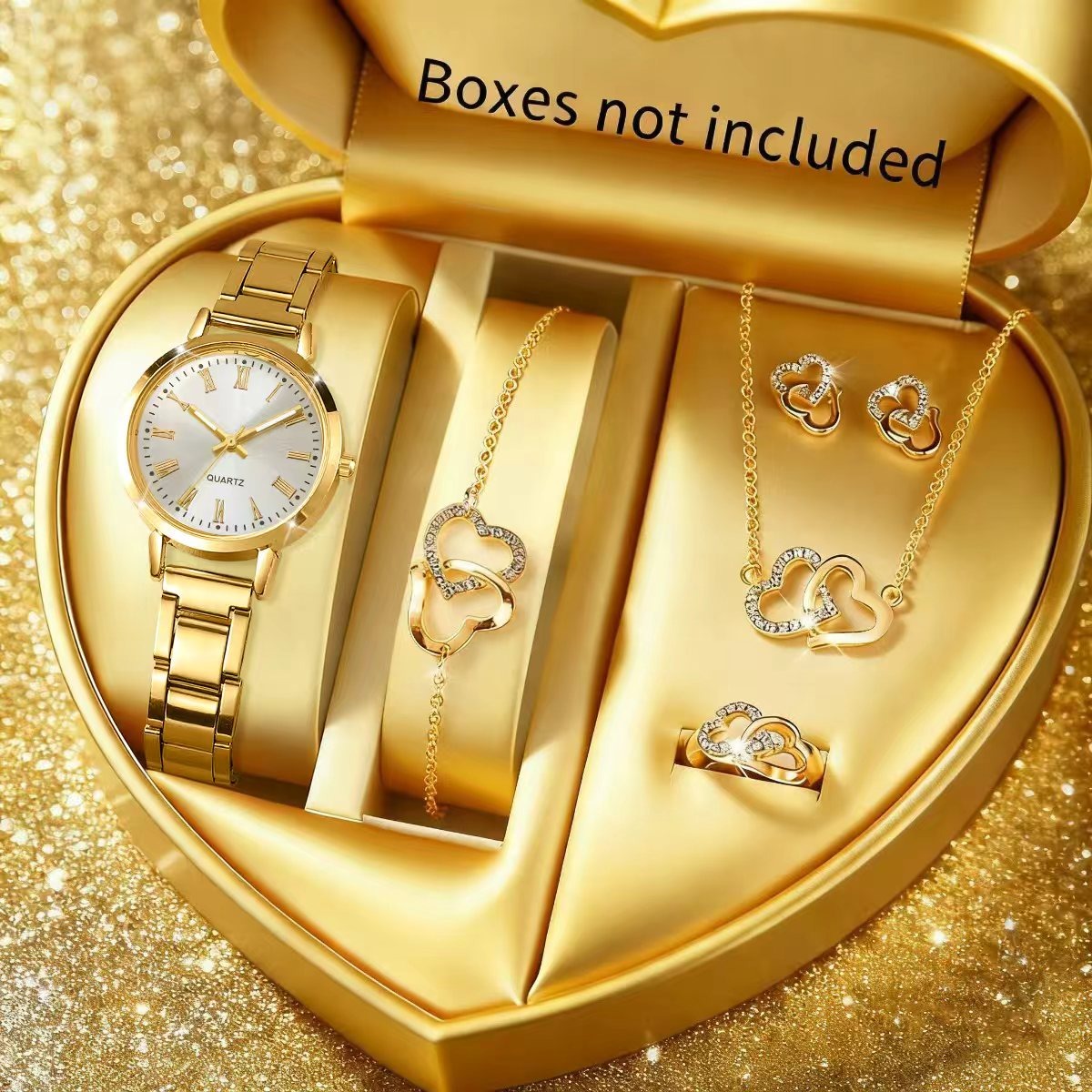 Jewelry Watches Women - 6PCS Fashion Women's Quartz Watch Rhinestone