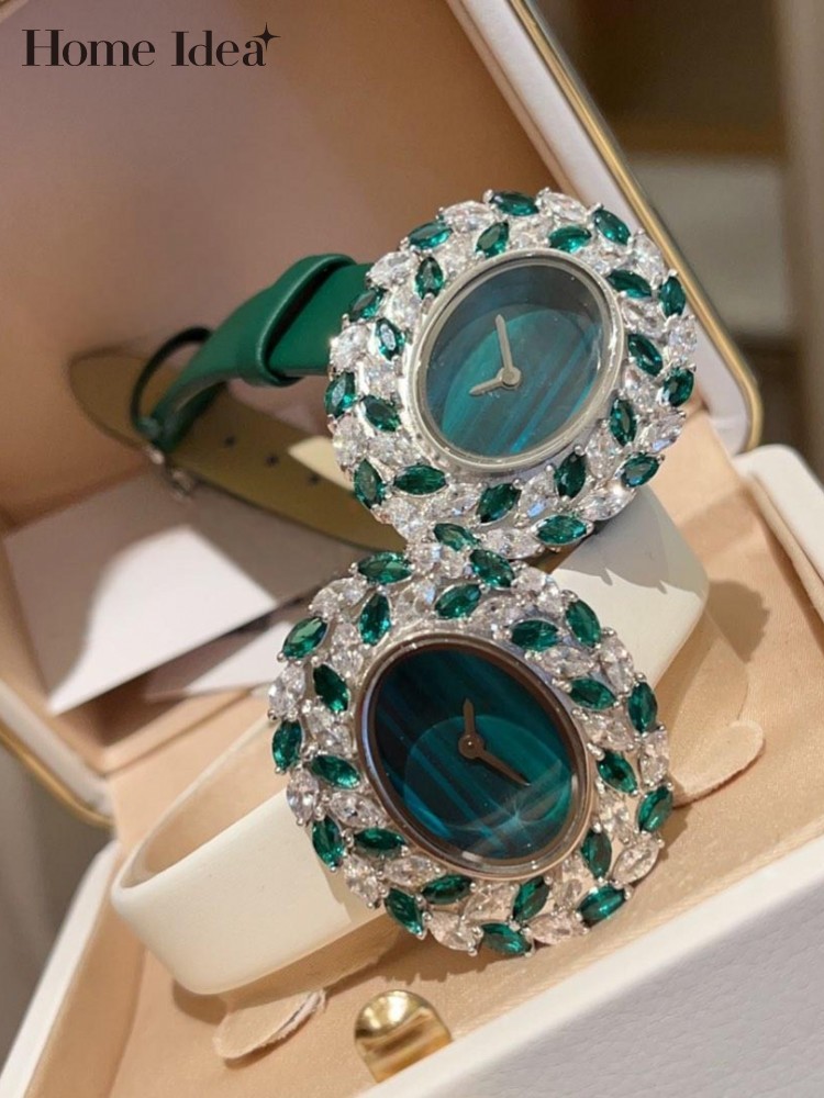 Jewelry Watches For Ladies - New Designer Women Shiny Diamonds Oval