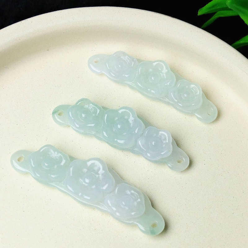Jewelry & Watches Store - 1pc Natural Jadeite Emerald Flower Hand