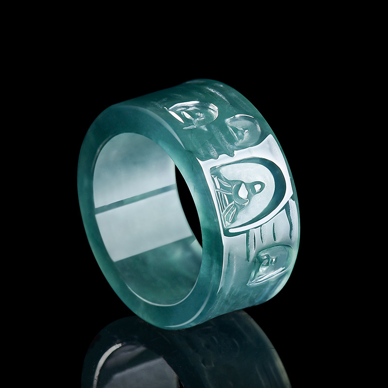 Jewelry & Watches Store - Natural Burmese Jadeite Buddha Ring Luxury