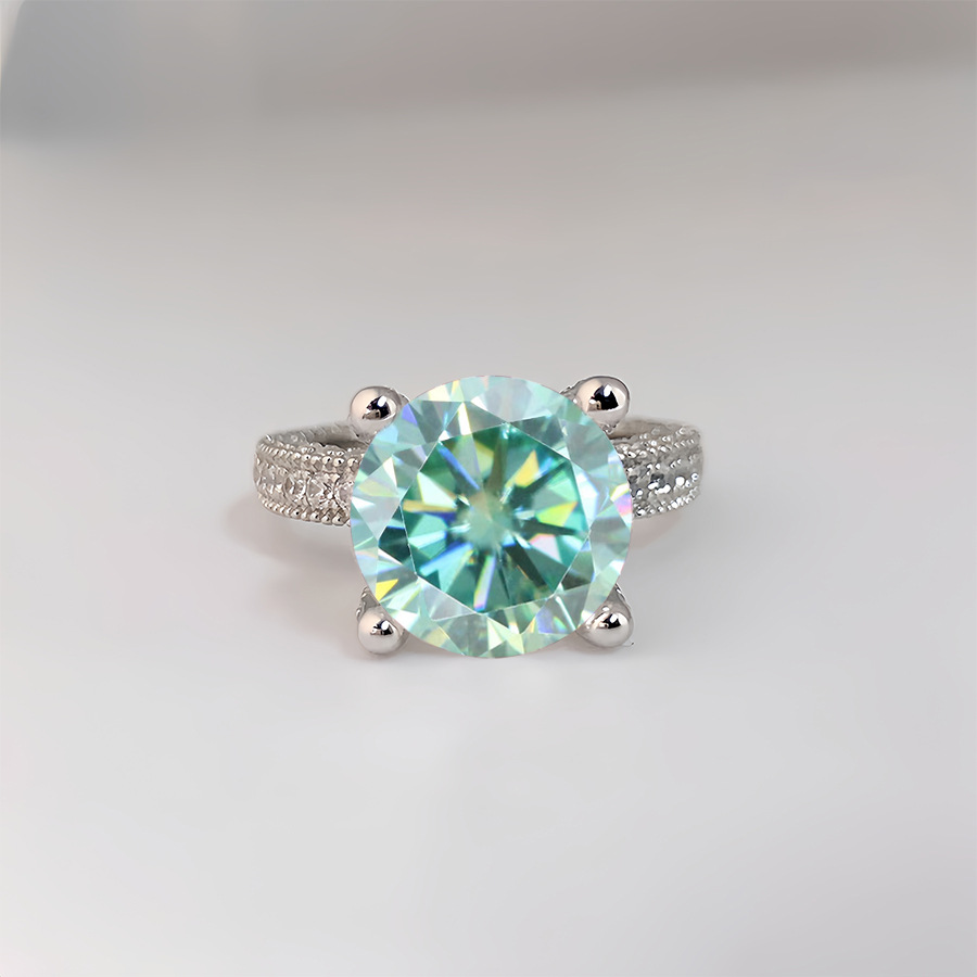 5 Carat Real Moissanite Diamon - Moissanite Ring 评论和价格