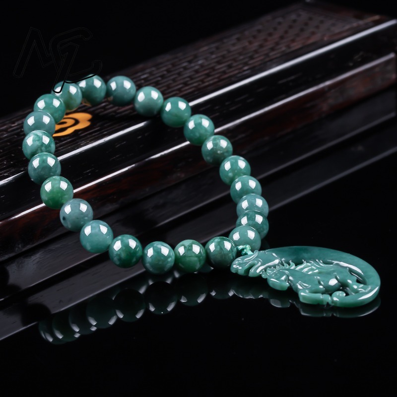 Natural Jadeite Blue Water Zod - Jewelry & Watches Store 评论和价格
