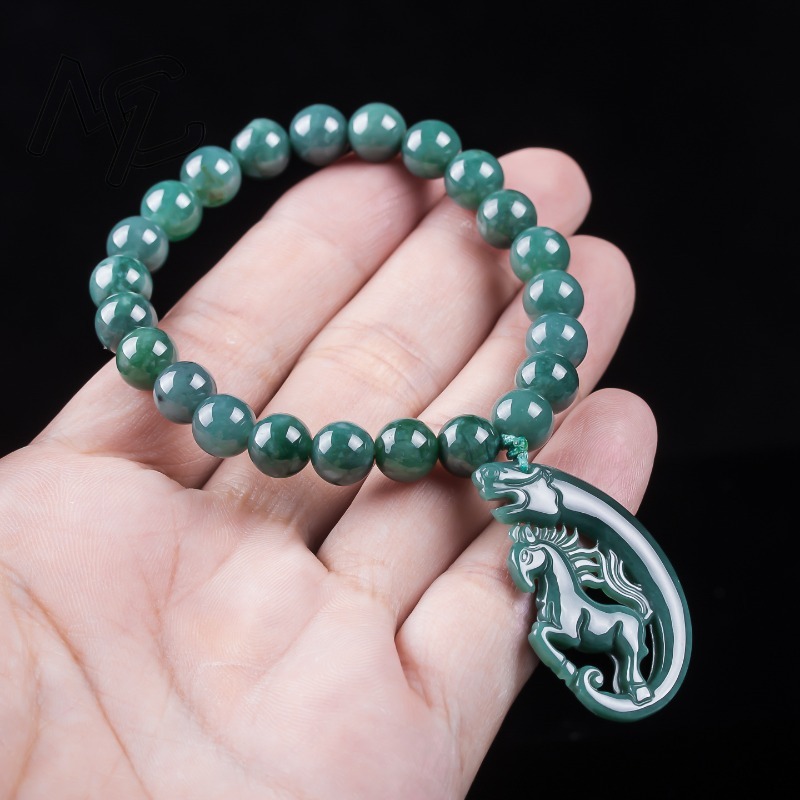 Natural Jadeite Blue Water Zod - Jewelry & Watches Store 评论和价格