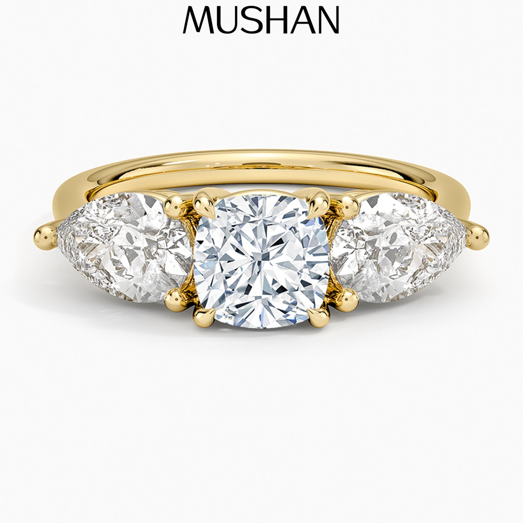 MUSHAN Custom Jewelry Sterling - Moissanite Ring 评论和价格