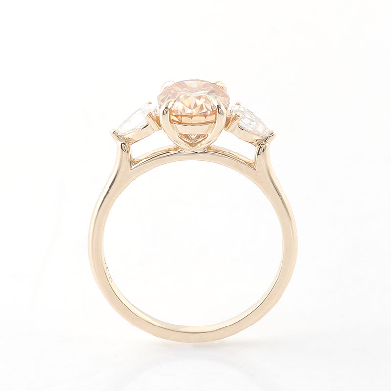 Provence 10K Yellow Gold Three - Moissanite Ring 评论和价格