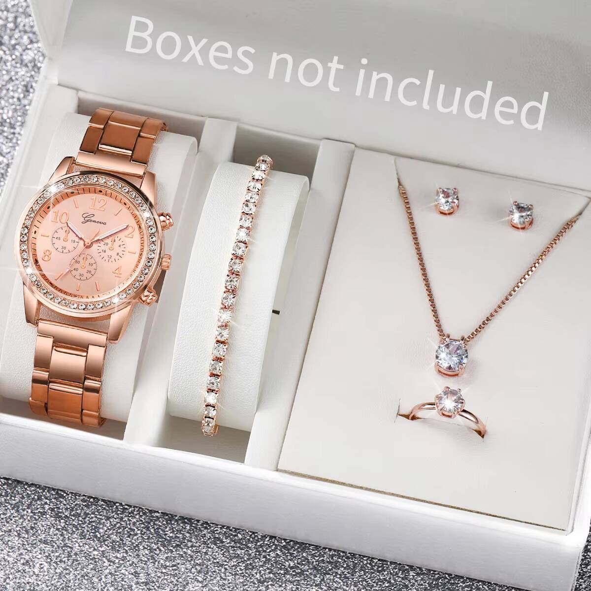 6PCS/Set Fashion Rhinestone Wo - Jewelry Watches Women 评论和价格