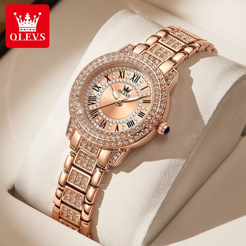 OLEVS 9943 Luxury All Diamond  - Jewelry Diamond Watches 评论和价格