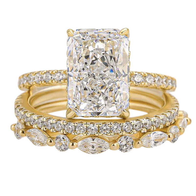 Gold Plated Coppers925Sterling - Moissanite Ring 评论和价格