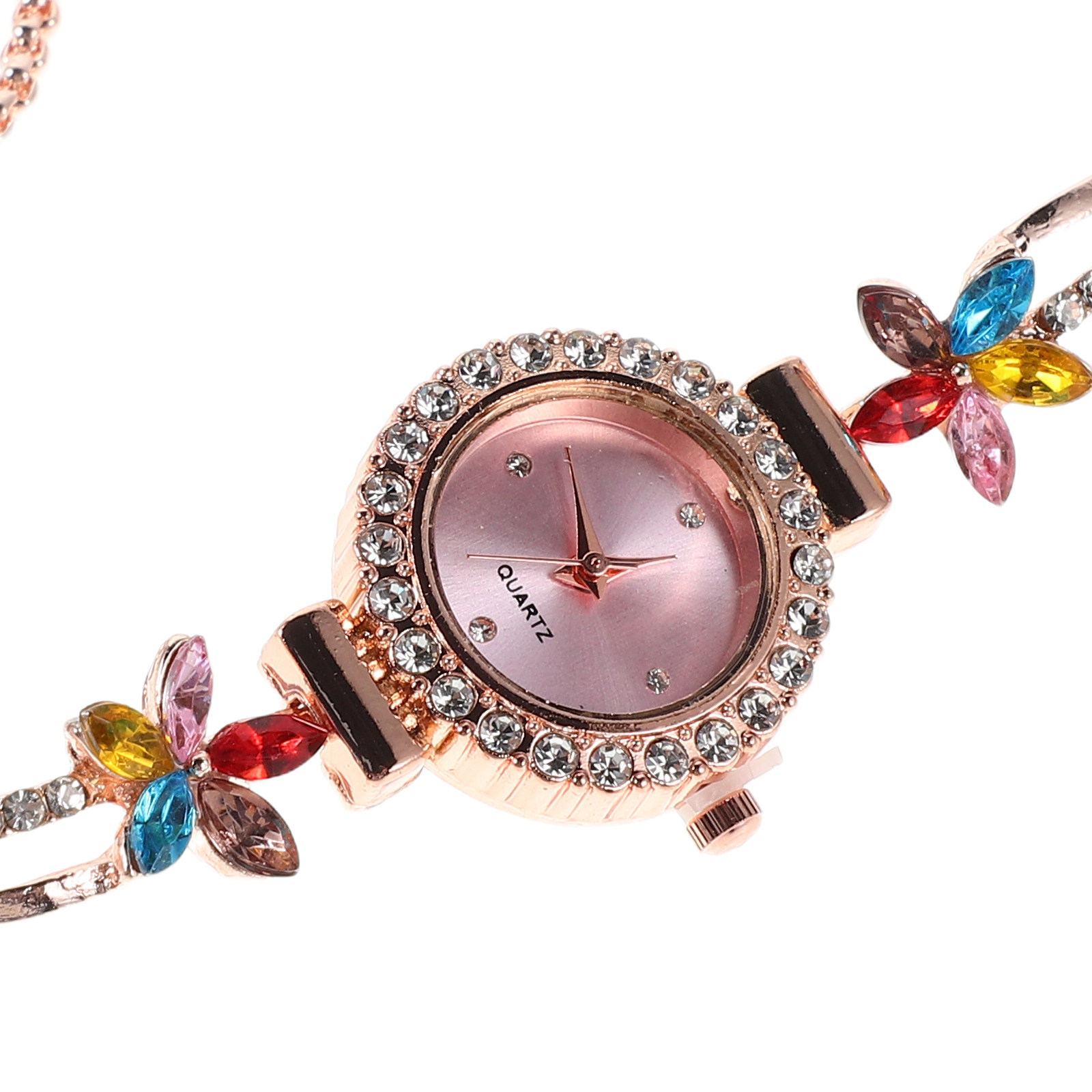 Women's Quartz Floral Rhinesto - Jewels In Quartz Watches 评论和价格