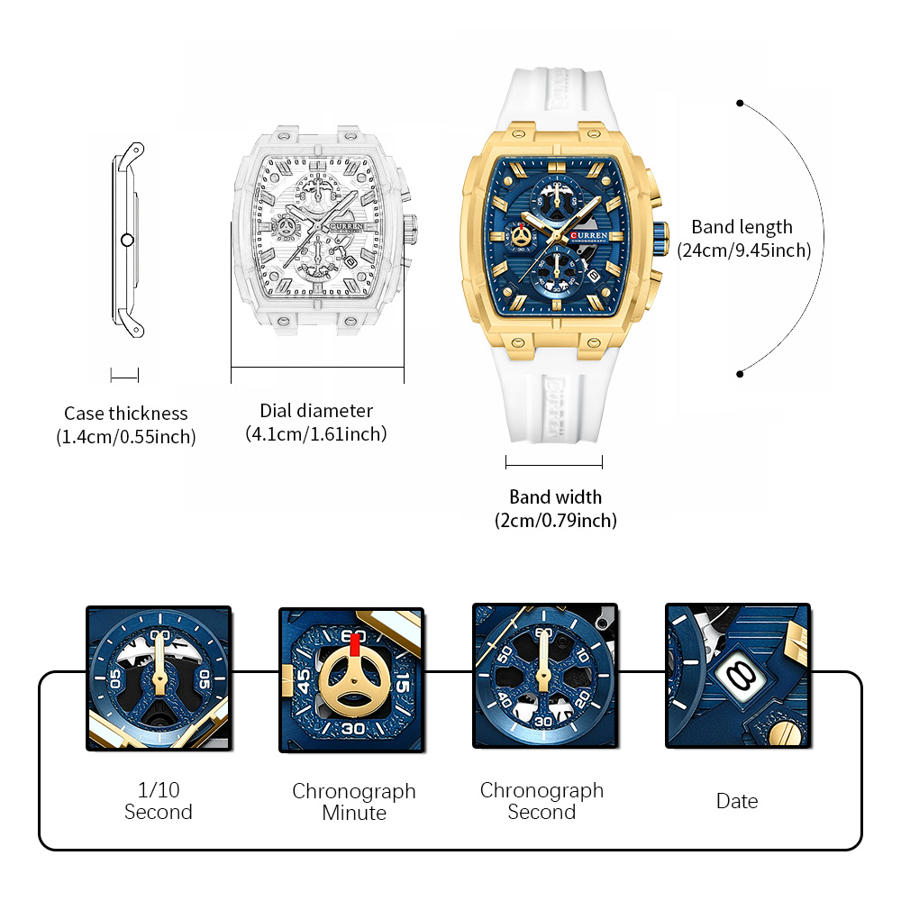 CURREN Luxury Vintage Watch fo - Jewellery Watch 评论和价格