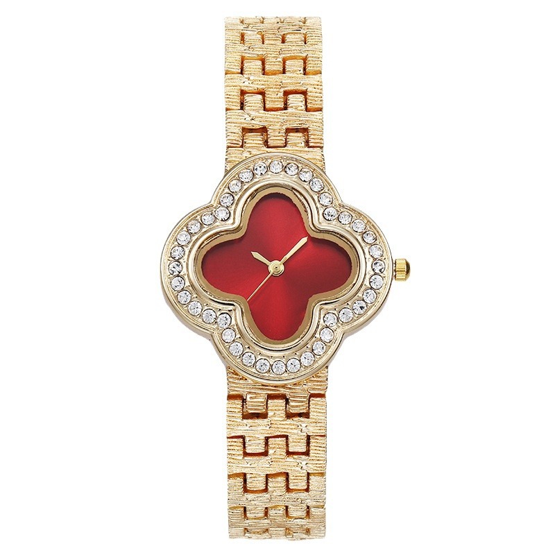 Women's Quartz Watch Four-Leaf - Jewelry Diamond Watches 评论和价格