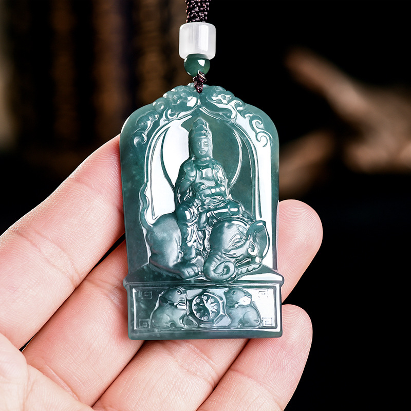 Natural Burmese Jadeite Guanyi - Jewelry & Watches Store 评论和价格