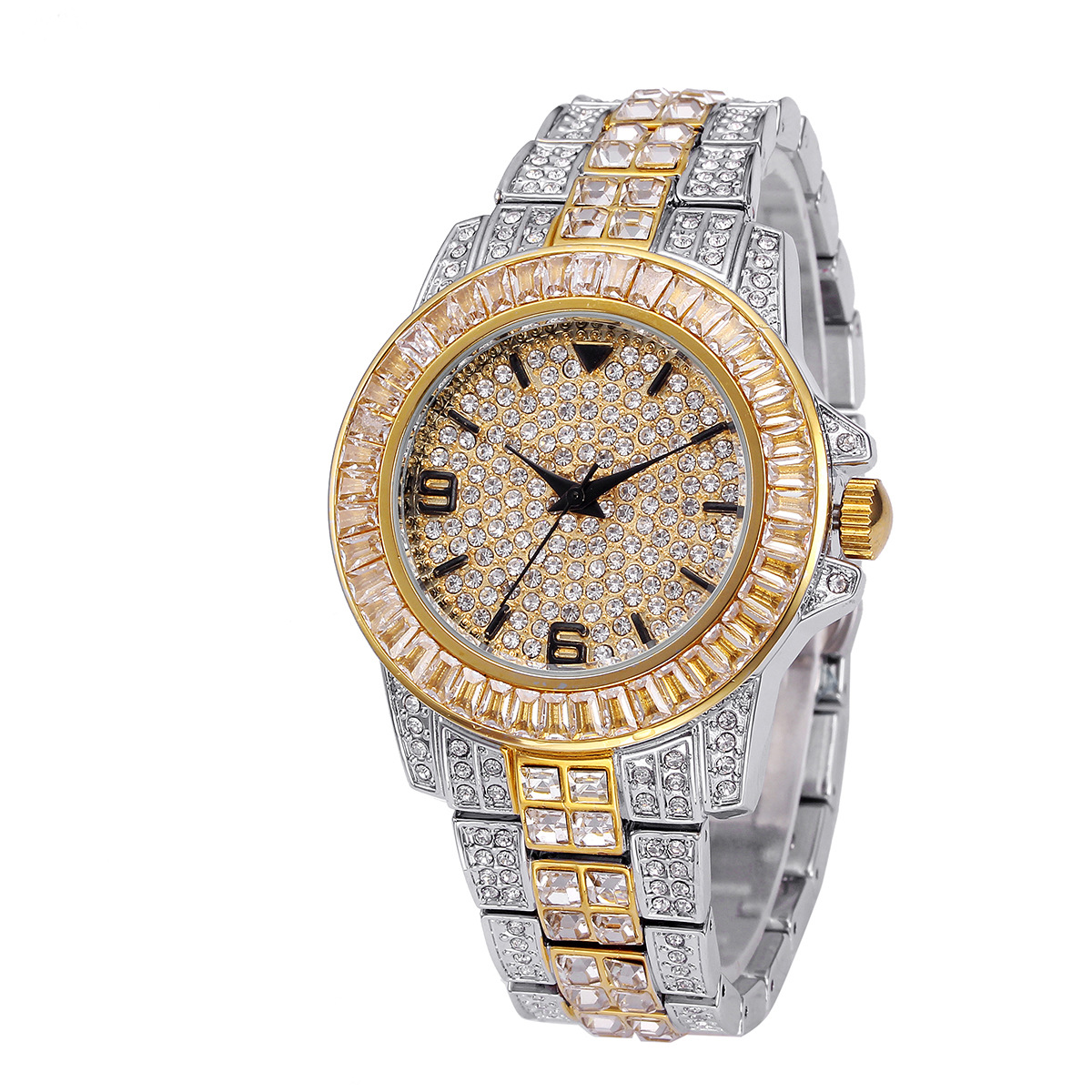 Luxury Full Stone Quartz Watch - Jewelry Watches Women 评论和价格