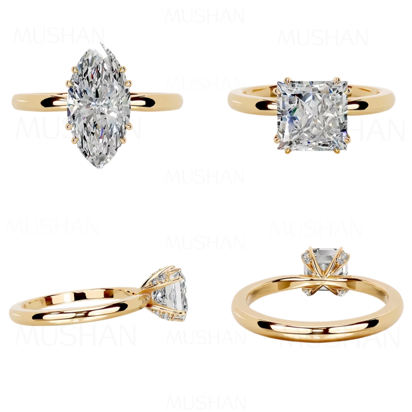 MUSHAN Bespoke Jewelry 925 Ste - Moissanite Ring 评论和价格