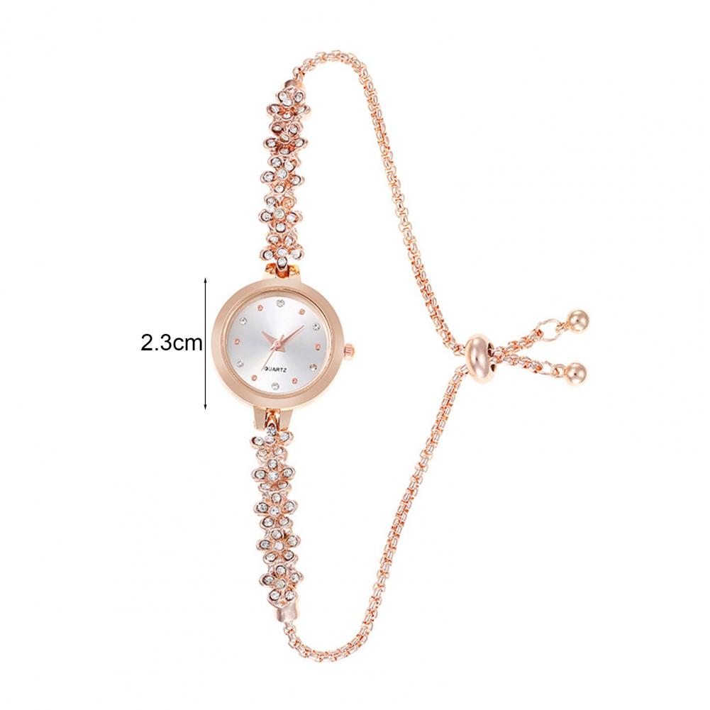 2.3cm Women Rhinestone Bracele - Jewelry Watches For Ladies 评论和价格