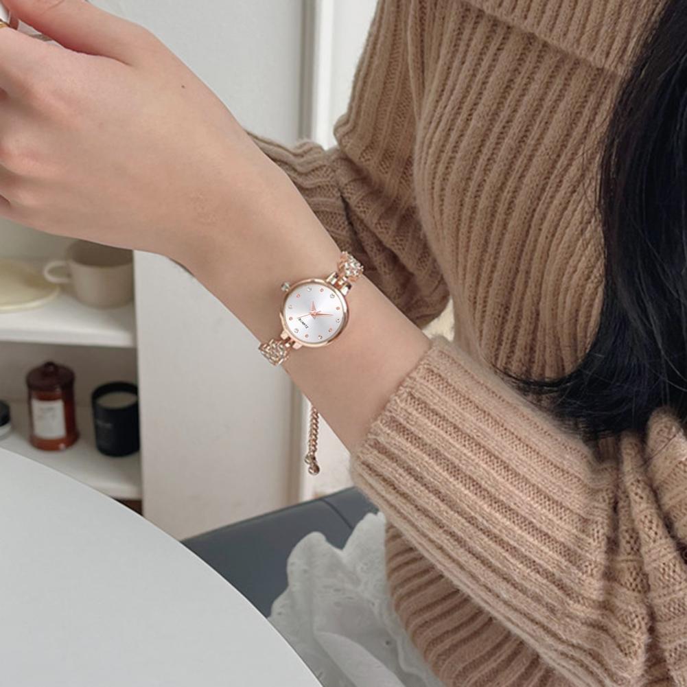 2.3cm Women Rhinestone Bracele - Jewelry Watches For Ladies 评论和价格