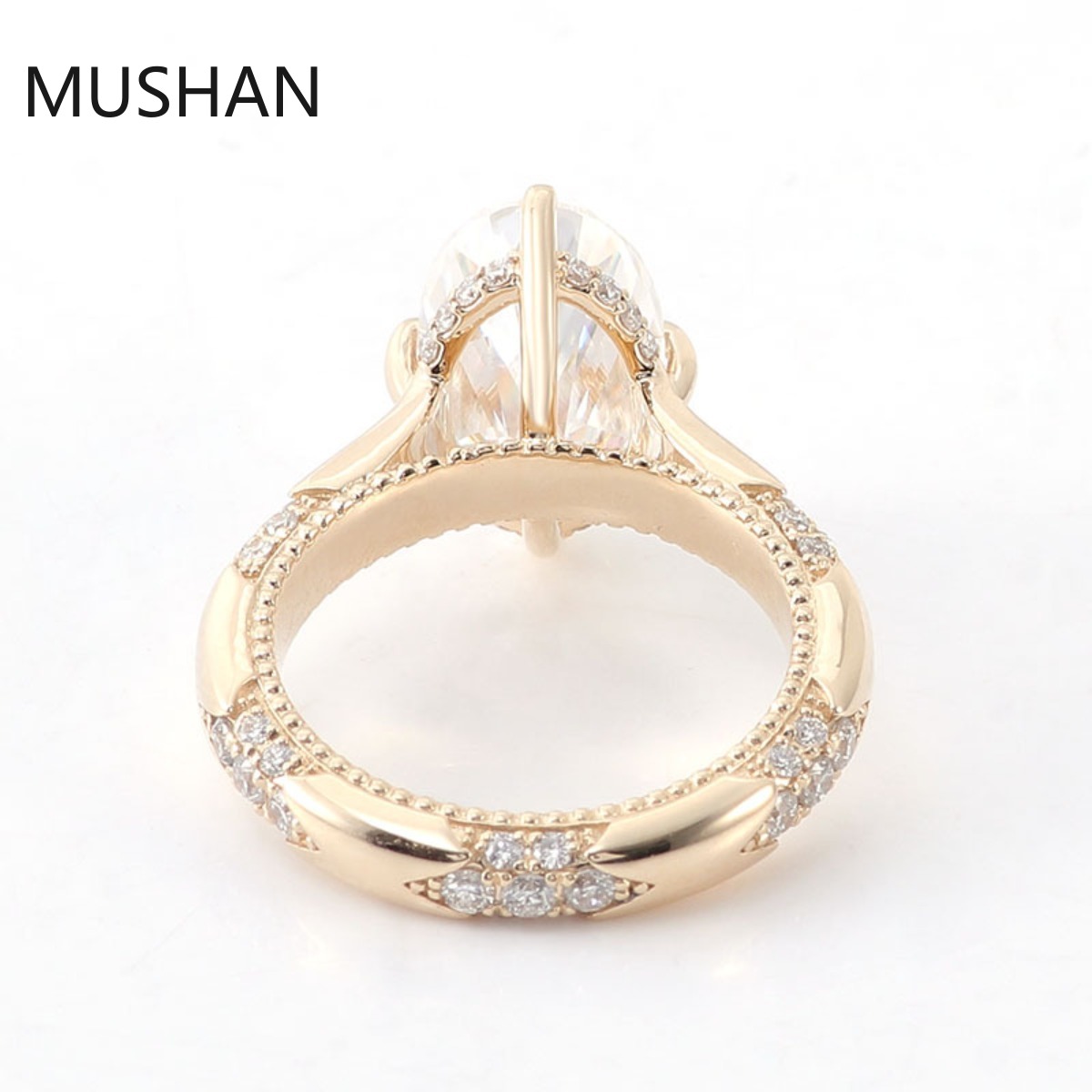 MUSHAN Luxury Custom 14K 18K G - Moissanite Ring 评论和价格