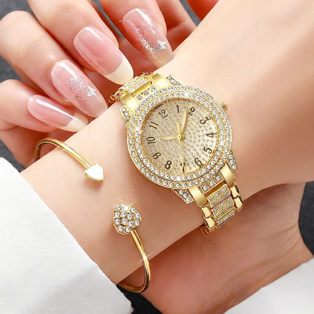 6PCS Fashion Rhinestone Women  - Jewelry Watches For Ladies 评论和价格