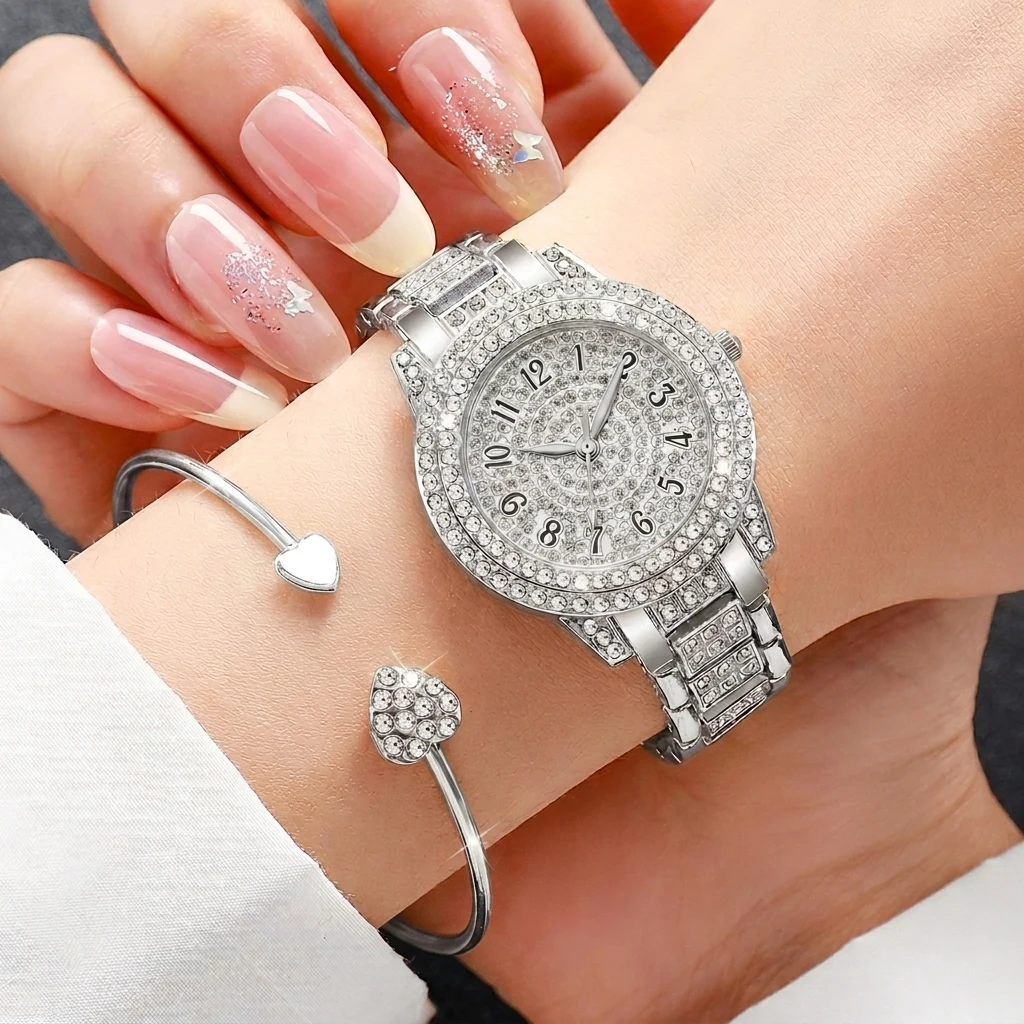 6PCS Fashion Rhinestone Women  - Jewelry Watches For Ladies 评论和价格