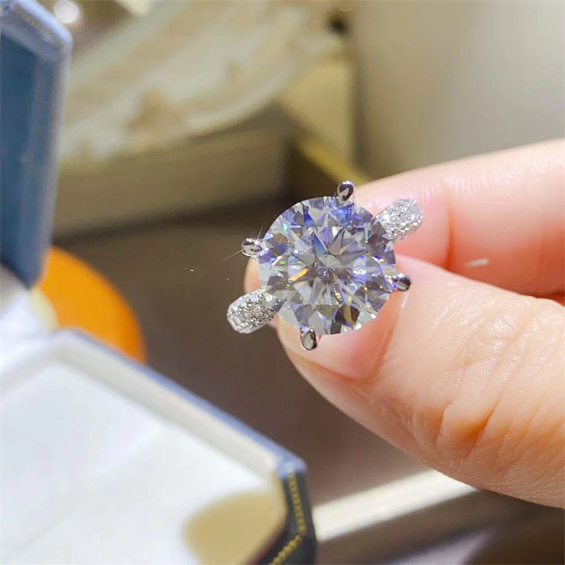 5 Carat D Color VVS1 Moissanit - Moissanite Ring 评论和价格