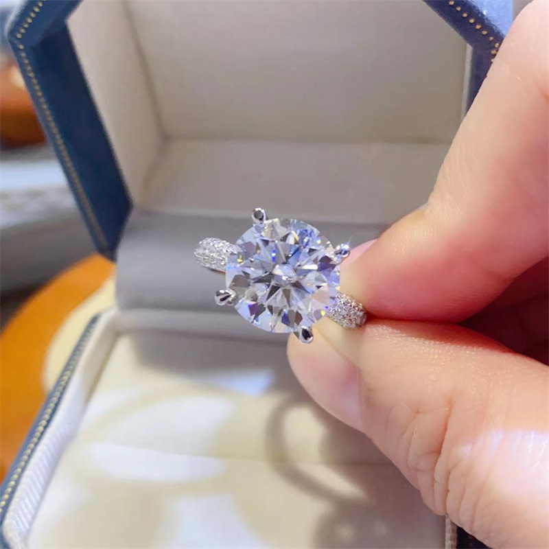 5 Carat D Color VVS1 Moissanit - Moissanite Ring 评论和价格