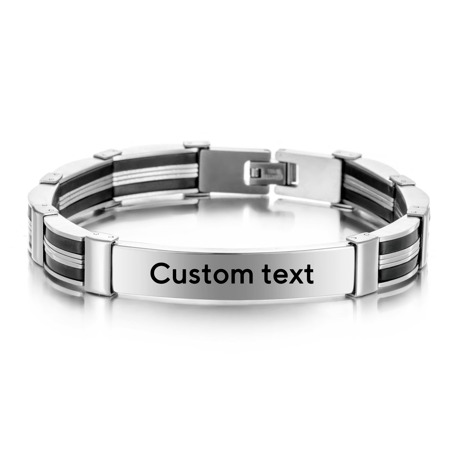 Punk Custom TEXT Name Men Stai - Jewelry Watches Women 评论和价格