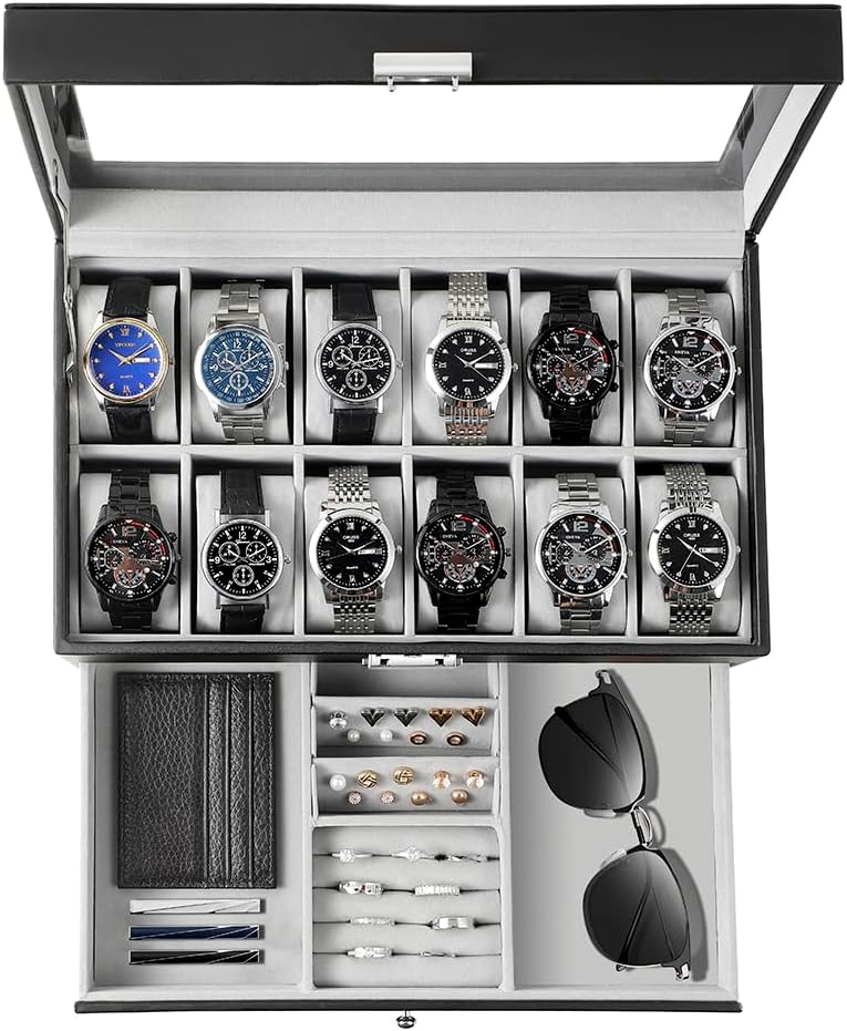 Watch Box Organizer for Men Gi - Jewelry And Watches Box 评论和价格