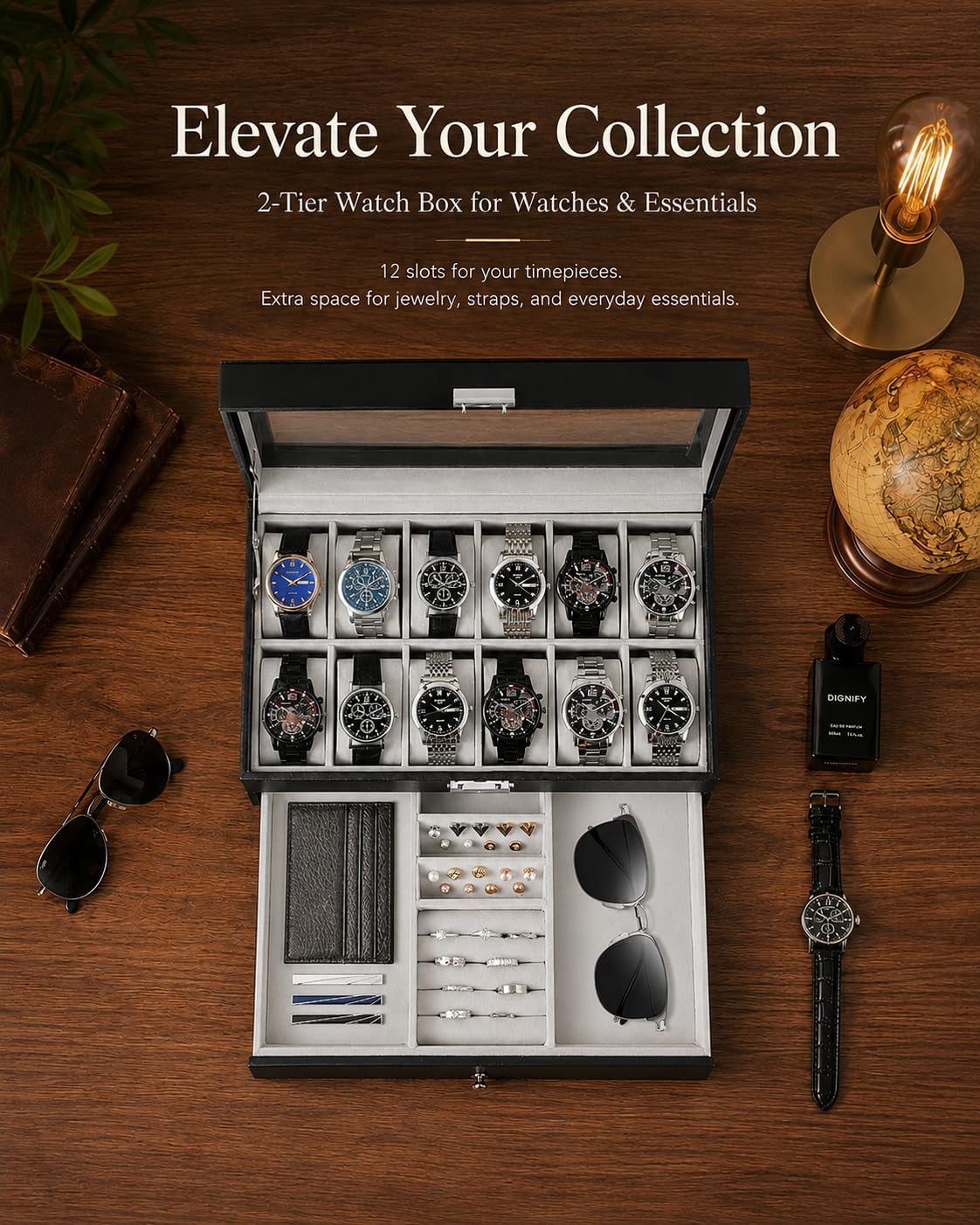 Watch Box Organizer for Men Gi - Jewelry And Watches Box 评论和价格