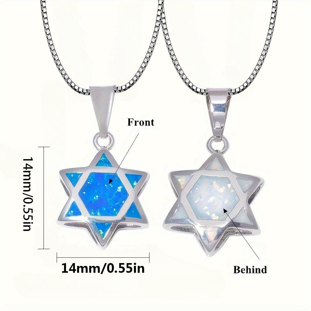 Star of David Opal Pendant Nec - Jewelry & Watches Store 评论和价格
