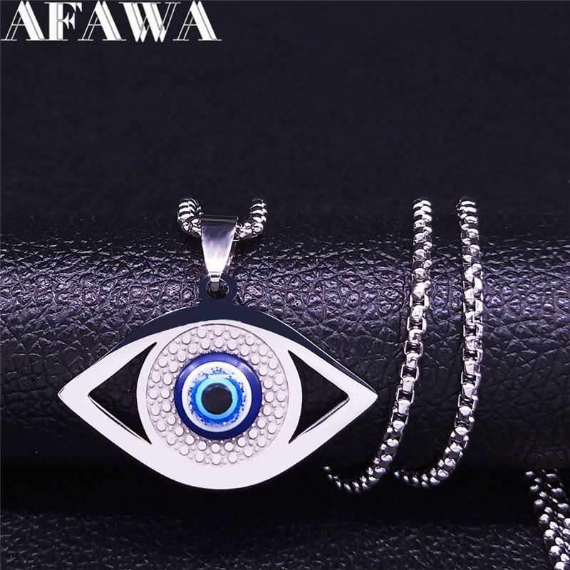 Islam Hamsa Evil Blue Eye Neck - Jewelry & Watches Company 评论和价格