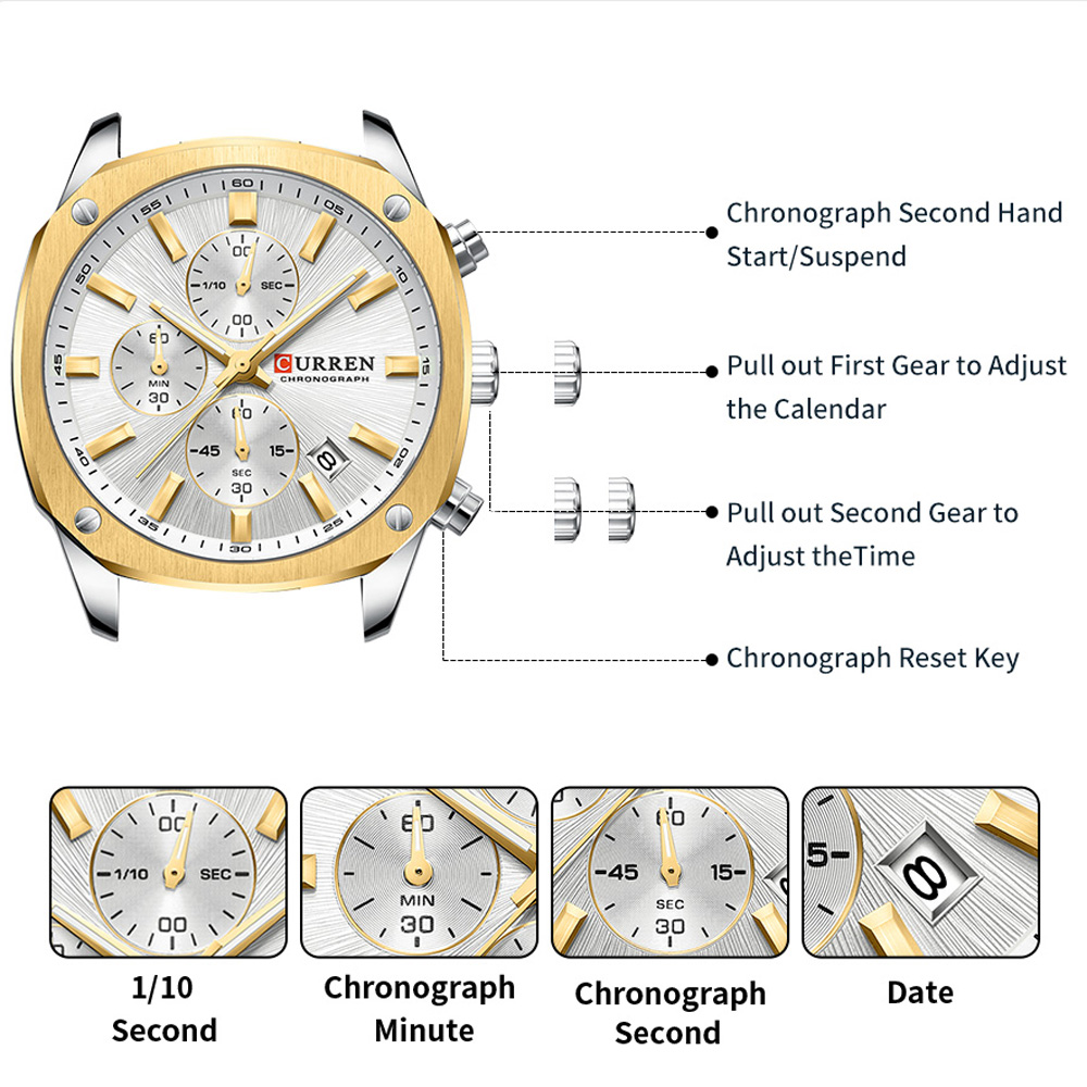 CURREN Modern Men's 42mm Sport - Jewellery Watch 评论和价格