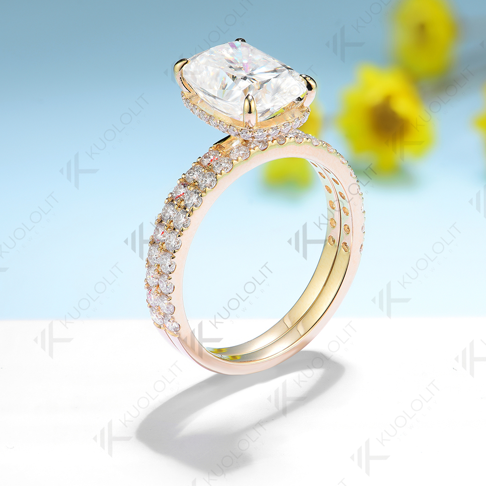 Unbranded Women Elongated Cush - Moissanite Ring 评论和价格