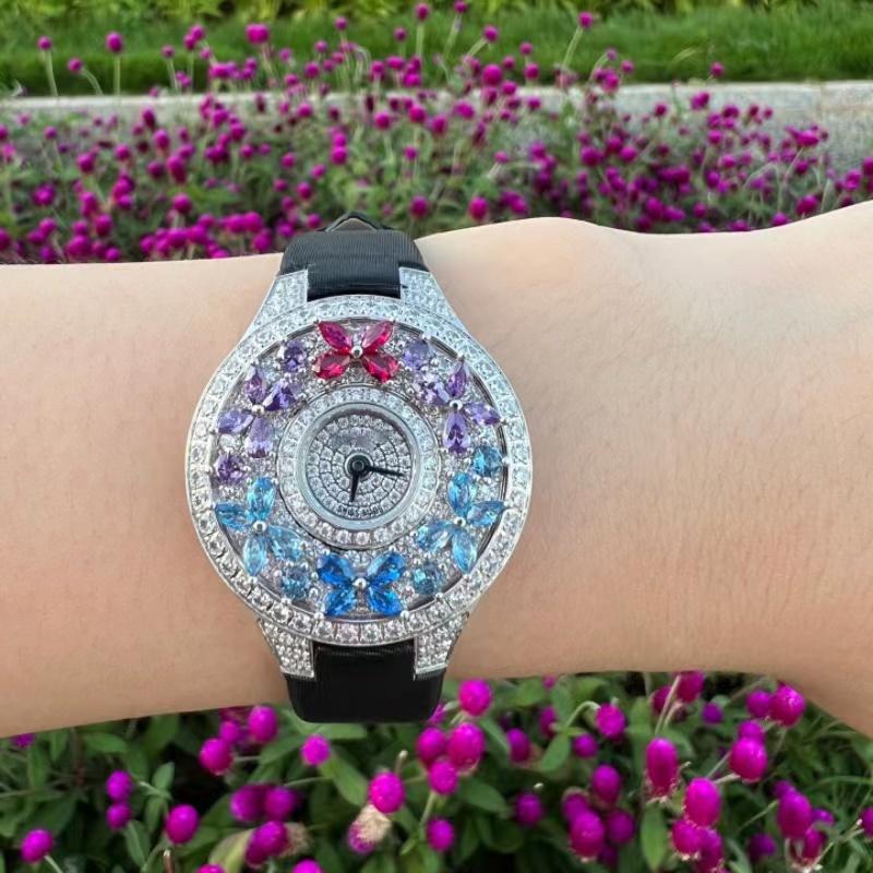 Luxury Colorful Women's Watch  - Jewels In Quartz Watches 评论和价格