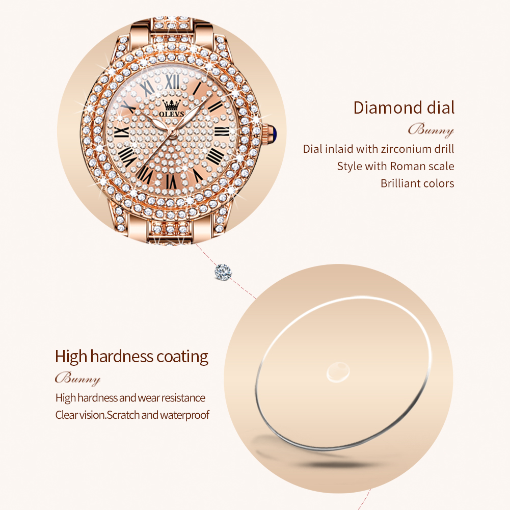 OLEVS 9943 Luxury All Diamond  - Jewelry Diamond Watches 评论和价格